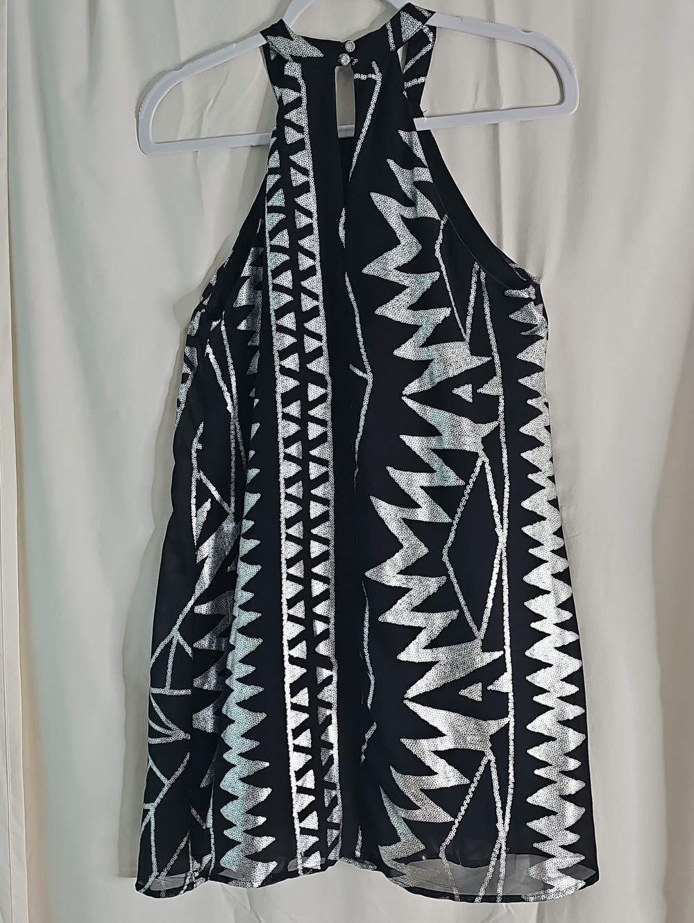 One Clothing Black Dress with Silver Accents - Picture 4 of 8